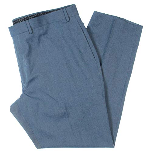 Ralph Lauren UltraFlex Suit Separates Flat Front Dress Pants (Blue, 38W x 32L)