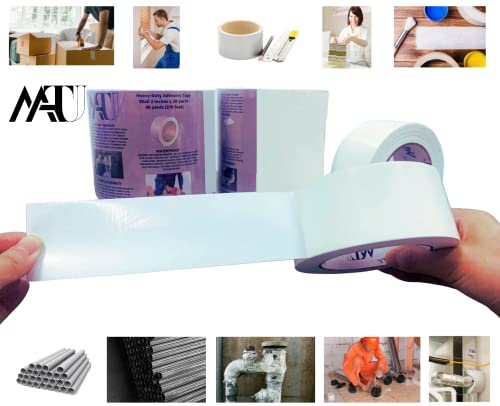 3 Pack Waterproof Tape For Outdoor Use Duct Tape Heavy Duty White Duck Tape Waterproof Tape Duct Tape White, 2 Inches X 30 Yards #TOP2