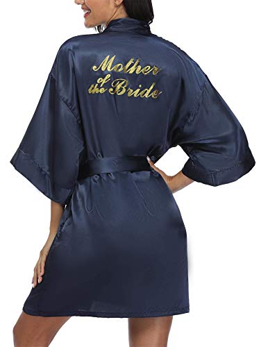 Image of Giova Women Bridal Robe for Bride and Bridesmaid Getting Ready Wedding Party Bathrobe