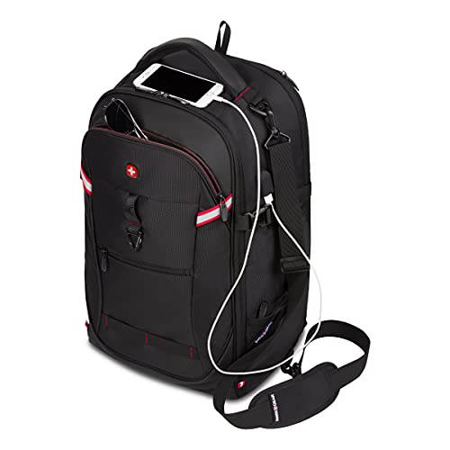 Mochila de viaje SwissGear 48L con puerto USB y bloqueo RFID miniatura 7
