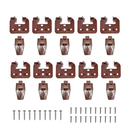 10pcs Rite-Trak I Drawer Track Guide for Kenlin Drawer Guides, Drawer Hardware Replacement of Dresser Center Mount Plastic Drawer Slides, Fits Manufacturer such as Vaughan Bassett, Legacy and Pulask