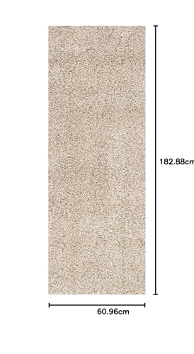 Image of Solid Shaggy Rugs and Carpet for Bedroom Living Room 2x6 Feet M-2