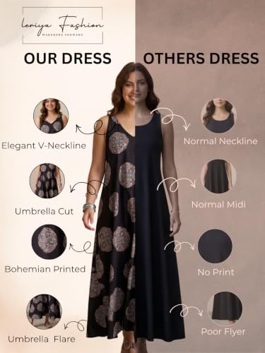 Image of Leriya Fashion Dress for Women | Western One Piece Dress for Women Short & Long | Sleeveless Casual Summer Dresses for Beach & Stylish Party Outifits Knee-Length