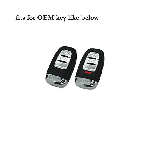 BROVACS Silicone Cover Protector Case Holder Skin Jacket Compatible with AUDI 3 Button Smart Remote Key Fob CV9821 Deep Blue - Image 4