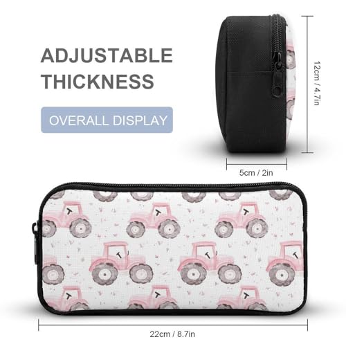 Watercolor Tractor Pattern Funny Backpack Set Lunch Bag Pencil Case Makeup Bag 3 in 1 for Men Women Travel4