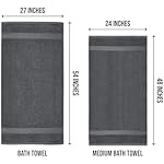Utopia Towels 6 Pack Medium Bath Towel Set, 24 by 48 Inches, 500 GSM 100% Ring Spun Cotton, Lightweight and Highly Absorbent Quick Drying Premium Towels for Hotel, Spa and Bathroom, Grey - Image 3