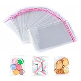 300 Piezas Bolsas Celofan Transparente, 13x20cm Bolsas De Plástico Cierre Autoadhesivas, Bolsitas Plastico Pequeñas, Bolsa Celofan Transparente, Reutilizables, para Galletas,Dulces,Accesorios,Regalos