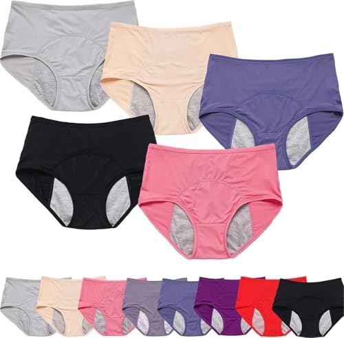 Women's Pure Cotton Crotch Leak-Proof Briefs, Suitable for Women Over