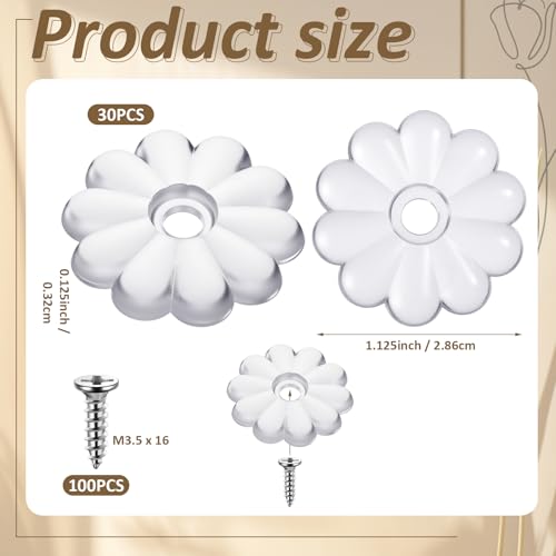 Arandelas de roseta con tornillos para botones de roseta de techo en casas móviles de 1-1/8" 2