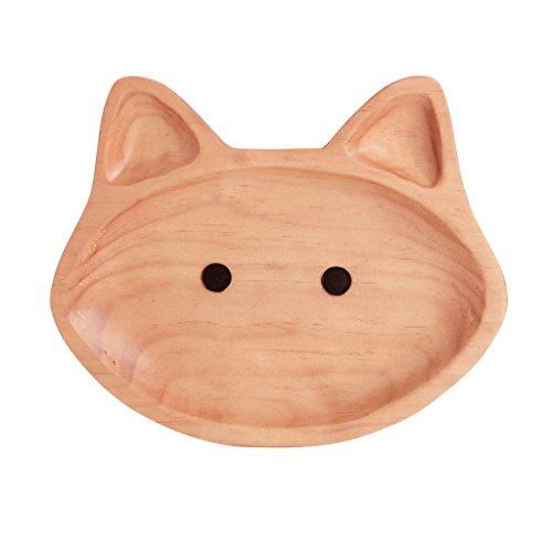 Time Concept Kids Petits Et Maman Wooden Plate - Cat - Reusable Home/Party/Picnic Dinnerware