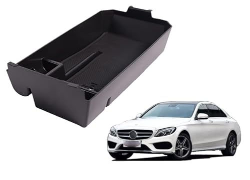 Aufbewahrungsbox Organizer Mittelkonsole Kompatibel mit Armlehne C Klasse W205 2015-2024 and GLC Klasse W253 2016-2024 & EQC CN293 2019-2023