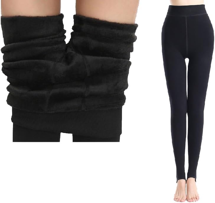 Alexvyan Ankle Length (24 to 36 Waist) Stretchable Fleece Women Warm Thick Fur Lined Fleece Winter Thermal Soft Legging Tights Stocking - Slim Fit