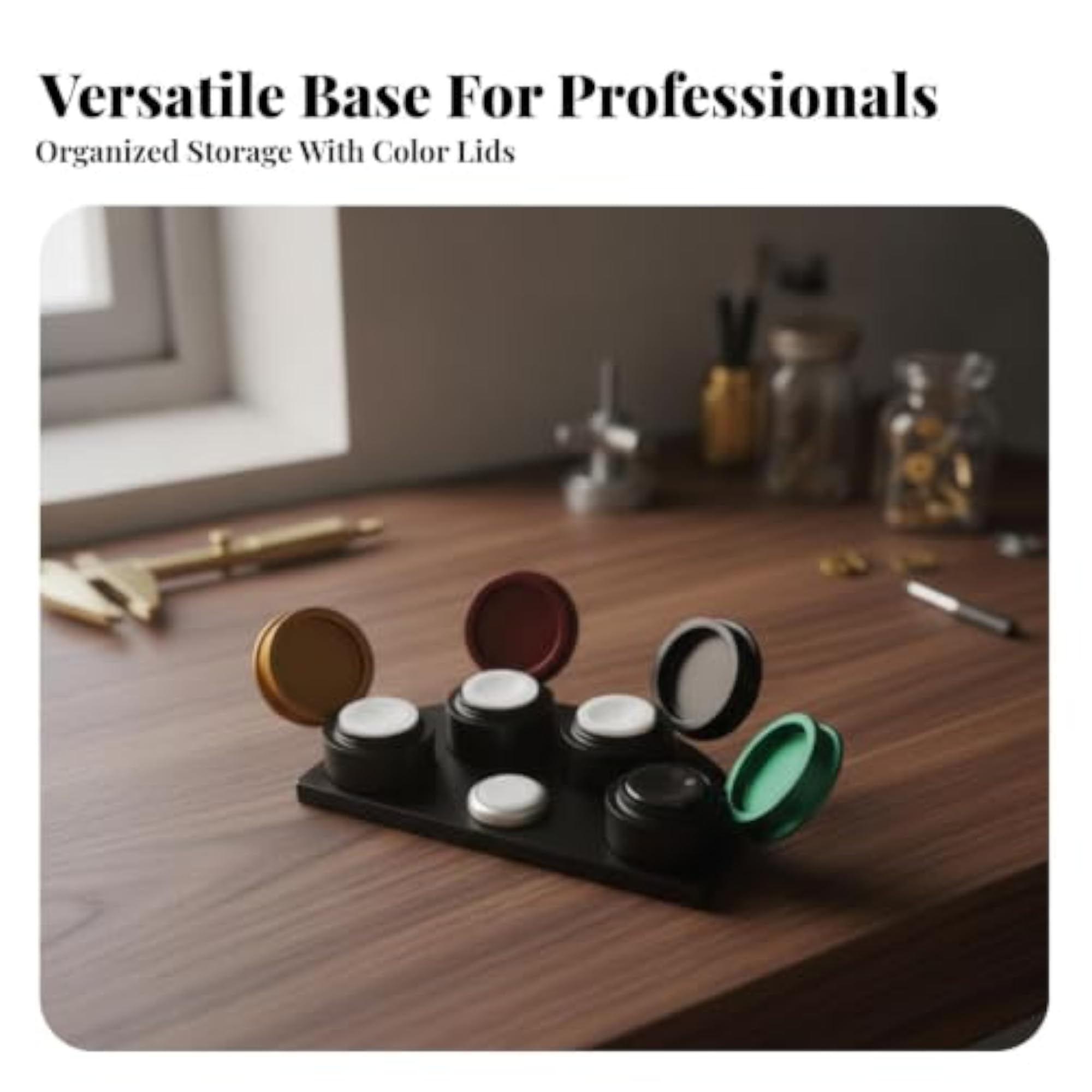 Precision Watch Oil Dish with Four Round Wells, Compact Design