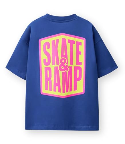Image of Alan Jones Clothing Boys Oversized Cotton Printed T-Shirt | Round Neck, Short Sleeves, Casual Wear