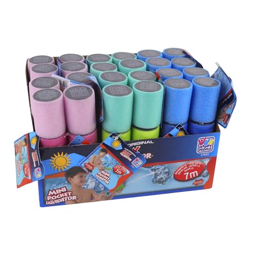 Happy People - Pack mit 24 Wasserpumpen - Outdoor-Spiel - 17041DYPA - Zufällige Farbe - Schaumstoff - 15 cm - Kinderspielzeug - Strandspiel - Pool - Bewässern - Sommer - Ab 3 Jahren