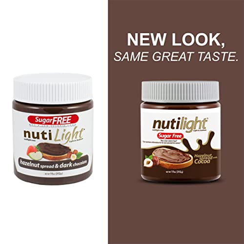 Nutilight Sugar Free Hazelnut Spread With Cocoa,Keto And Diabetic Friendly, Vegan, Kosher, Non-Gmo, 100% Natural, Cholesterol-Free, Gluten-Free, And Soy-Free, 11 Ounces (Pack Of 6) #TOP2