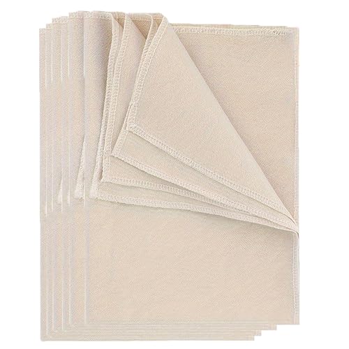 Cobenga 6 Pcs Bread Towels for Proofing Cover, 100% Organic Cotton Bread Proofing Cloth for Bread Baking, 17x29 Inch Linen Cloth Reusable Thick Baking Bread Cloth for Rolling Dough, Baguettes, Loaves