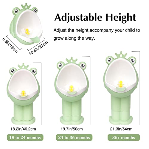 Frog Pee Training,Potty Training Urinal for Toddler,Children\'s Standing Wall Mounted Urinals for Boys,Bathroom Funny Kids Pee Trainer,Green - Thumbnail 2