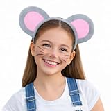 IGMaryBox Mouse Ears Headband Animal Ears Headwear Plush Hairband For Animal Cosplay Cute Party Headwear Halloween Cosplsy Costume Accessories Christmas Cosplay Hairbands