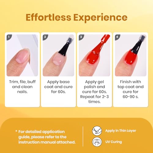 Image of Beetles Yellow Gel Polish Set - Lemon Whisper Collecion, Butter Pastel Light Bright Yellow Gel Polish Set Fall Colors UV LED Soak Off Nail for Manicure