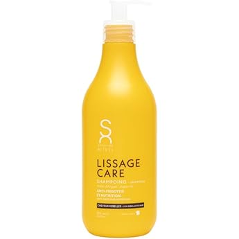 Shampoing de soin Rituel Lissage &agrave; l'huile d'argan - Cheveux soyeux et raides disciplin&eacute;s sans frisottis 500 ml