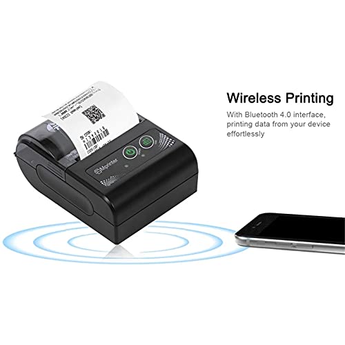 Lwieui Ontvangstprinter USB + Bluetooth thermische bonprinter 48 mm telefoonbediening compatibel voor IOS Android voor supermarkten coffeeshop (kleur: zwart, maat: één maat) - Image 6
