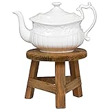 Rustix Mini Wooden Stool Rustic Decorative Tiny Stool Ideal Accent Stool for Small trinkets, Plants...