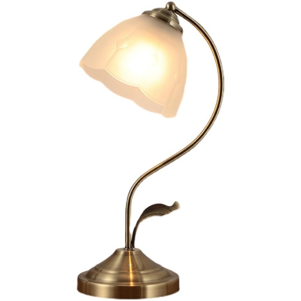 Kx9Lb8d Nightstand Lamps Frosted Glass Bedside Lamp European Style Rustic Living Room Bedroom Desk Table Reading Light