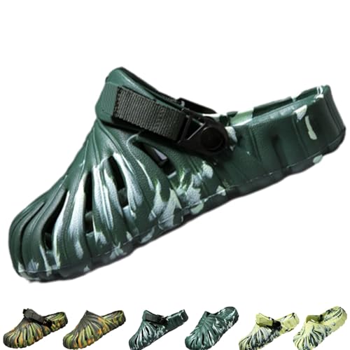 Image of Monstera Slippers, Variegated Monstera Shoes, Non-Slip Soft Lightweight Bathroom Slides Unisex
