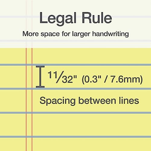 Oxford Legal Pads, 8.5 x 11 Inch, Wide Ruled, Yellow Paper, 50 Sheets per Pad, 12-Pack Notepads for School, Office, Lists, and Note Taking, Letter Size, Double-Sided Writing Pages image 1