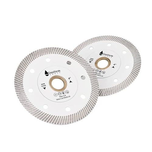 Disque diamanté turbo 105-125 mm pour coupe de carrelage et marbre (Lot de 2 lames)