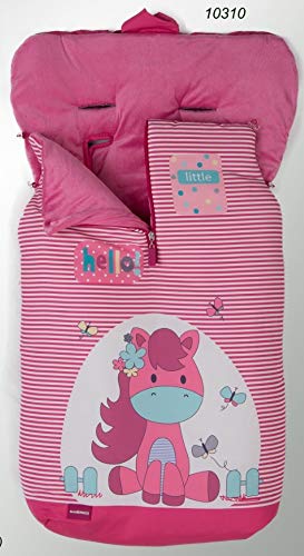 Danielstore- Saco Silla Paseo Polar OFERTA (Varios modelos) (Unicornio rosa)