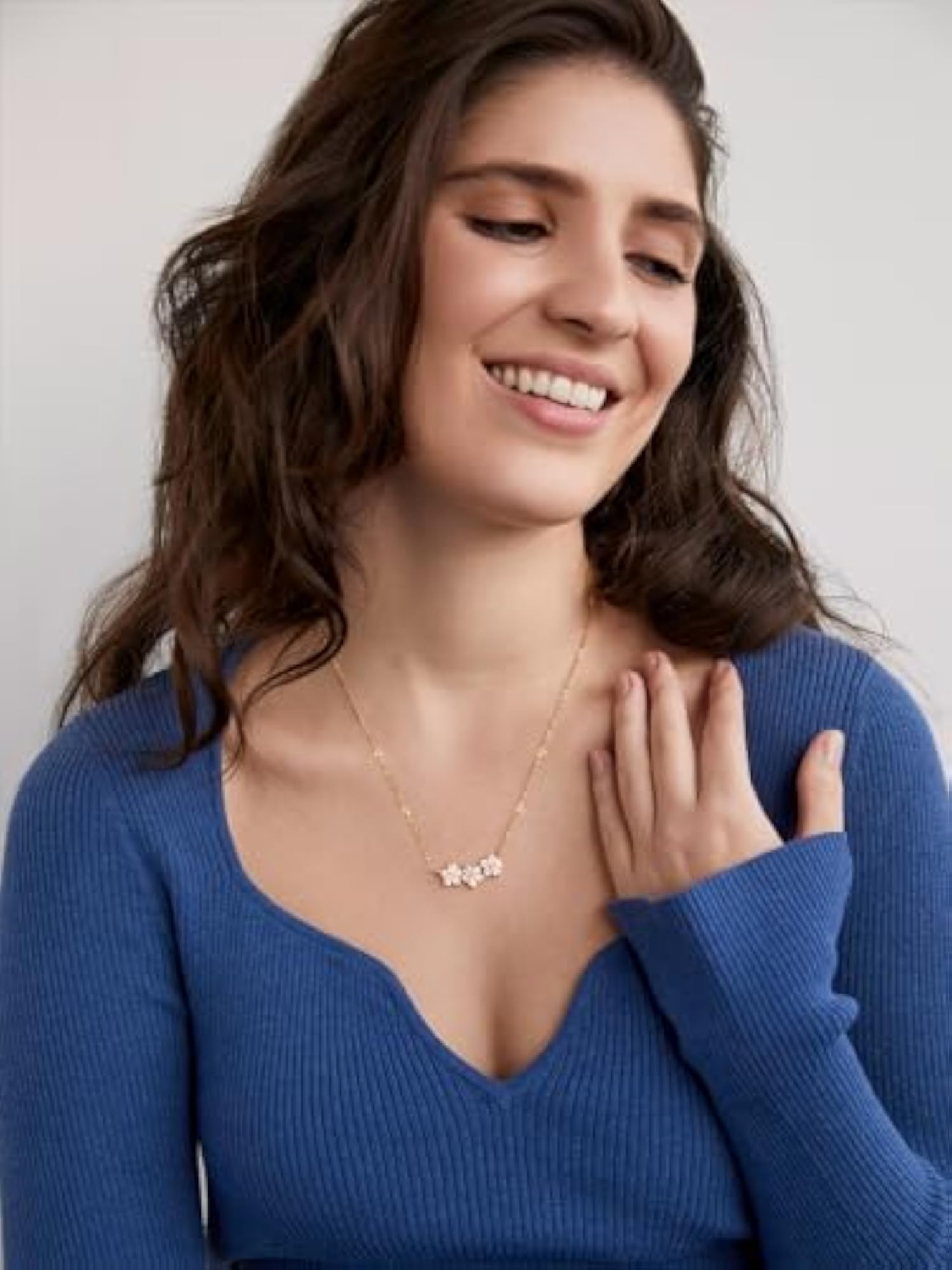 Women's 14K Plated Pendant Necklace with Austrian Cubic Zirconia