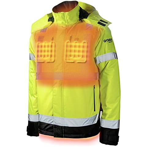 Flash Men's Heated Hi-Vis Jacket Redesigned - 10 Hours of Heat | ANSI Class III (L, Hi-Vis) Cover