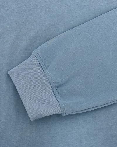 Men's Long Sleeve Polo Shirts Basic Soild Cotton T-Shirt Lightweight Casual Button Collared Shirt Top3