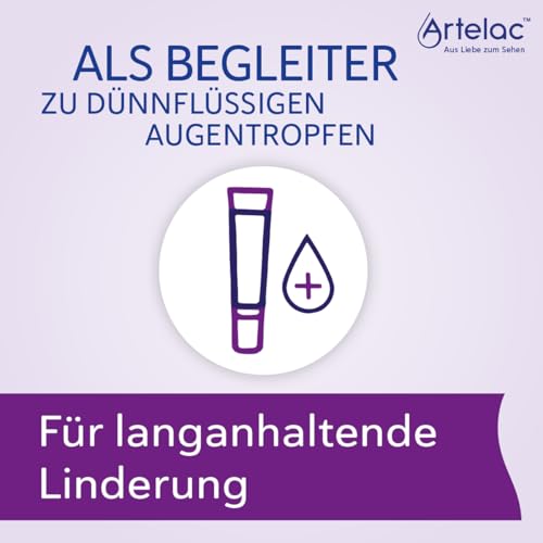 Artelac NighttimeGel - Augengel bei trockenen Augen - Der Schutz zur Nacht - bei allen Formen des trockenen Auges - intensive Augenbefeuchtung - Ergänzung zu Augentropfen (1 x 10 g)