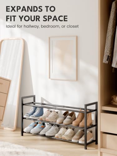 Image of Bumusty 3 Layer Tier Multipurpose Foldable Storage Rack, Bookshelf, ShoeShelf, Book Stand, Shoe Stand, Wardrobe Organizer for Clothes, Home, Library (3 Tier)