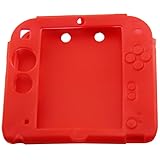  Custodia IN Silicone Per Nintendo 2DS Morbido Gomma Protettore Custodia Gel Rossa