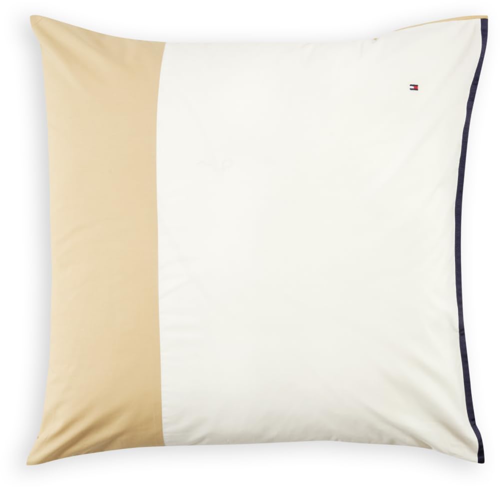 Tommy Hilfiger Komplet pościeli Colour Block kolor migdałowy rozmiar 155 x 220 + 80 x 80 cm