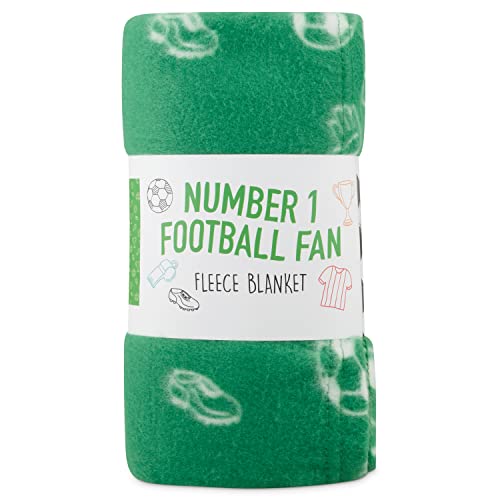 Sass Party & Gifts Kids Football Fleece Throw Blanket - Great Gift For A Football Fan's Bedroom