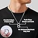 GAVU Stainless Steel Ring Holder Necklace for Men, Charm Holder Wedding Ring Keeper Necklace 22