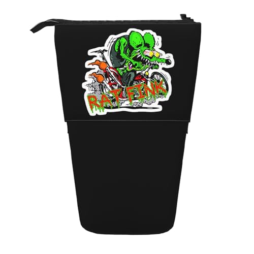 ラットフィンク11 ペンケース 伸縮式ペン立て 鉛筆ケース 文房具収納 小物入れ 化粧バッグ 可愛 小学生 高中生 社会人用 男女兼用