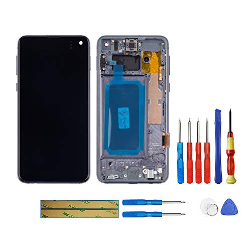 Écran Samsung S10e Noir avec Châssis pour Modèles G970 G970F DS G9730U Écran Tactile LCD