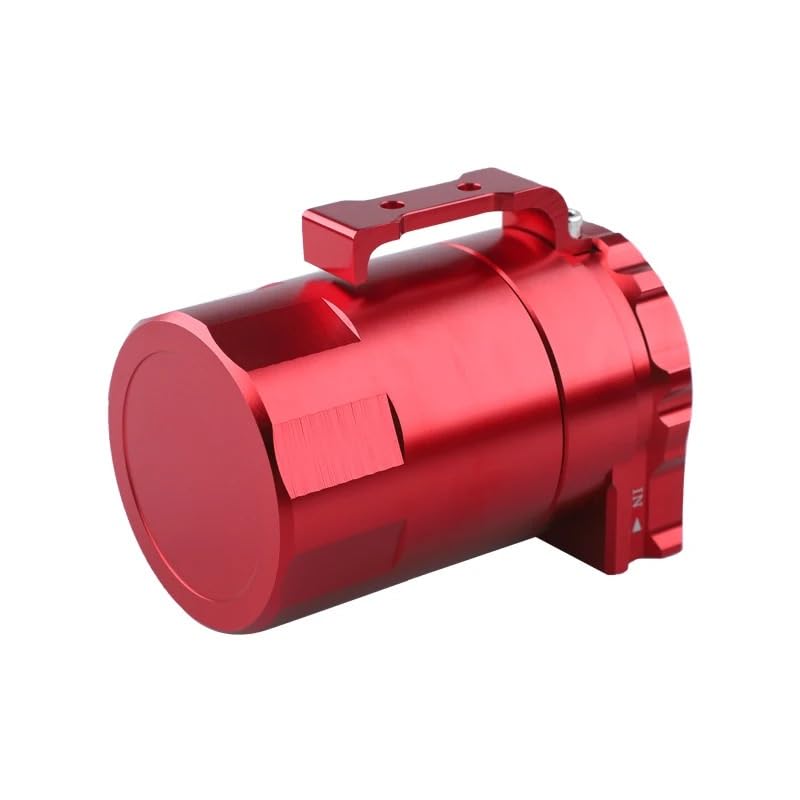 Tanque de combustible y aceite universal kit de aluminio de 300ml rojo coche 6