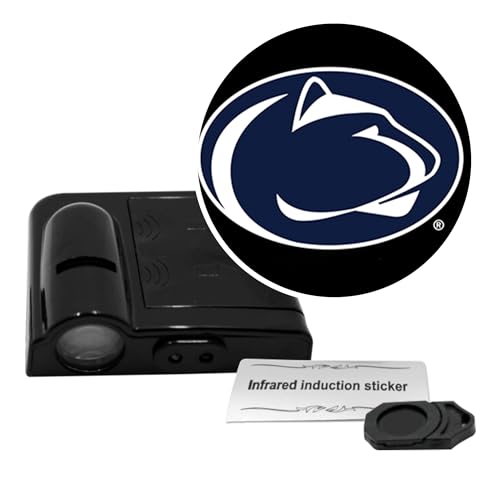Sporticulture American Football Penn State Nittany Lions LED Car Door Light - Officially Licensed NCAA Wireless Projector - Show Your Team Pride - Battery Operated, Universal Fit