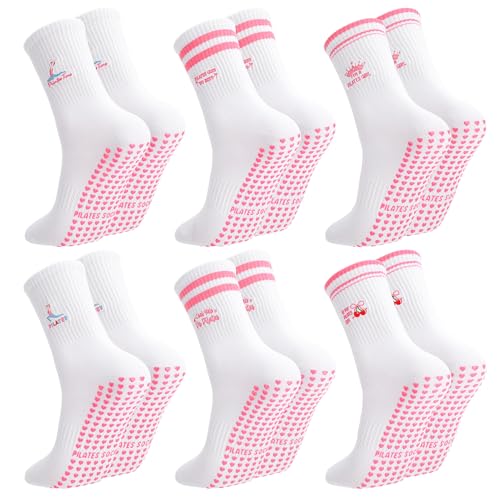 Image of Pilates Grip Yoga Socks for Women Cute Non Slip Socks