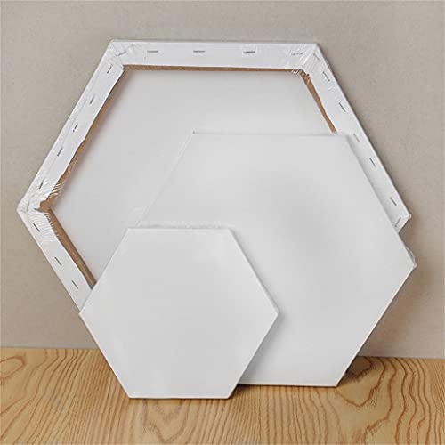 Peinture bricolage artisanat : plateau bois blanc hexagonal pour techniques mixtes
