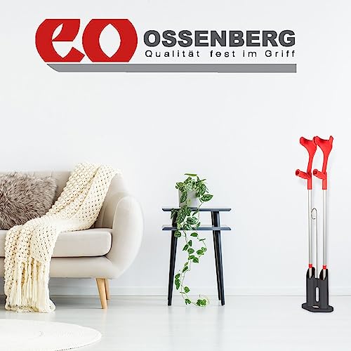 Ossenberg Stockständer für Gehhilfen - Schirmständer für Gehstöcke - aufrechter Stand der Gehstöcke - Halterung für 2 Gehhilfen - tragbarer Krückenständer - anthrazit