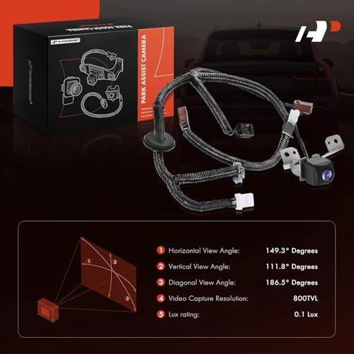 Image of A-Premium Rear View Backup Camera Compatible with Honda | Parking Camera for 2009-2015 Pilot - Replace# 39530SZAA01