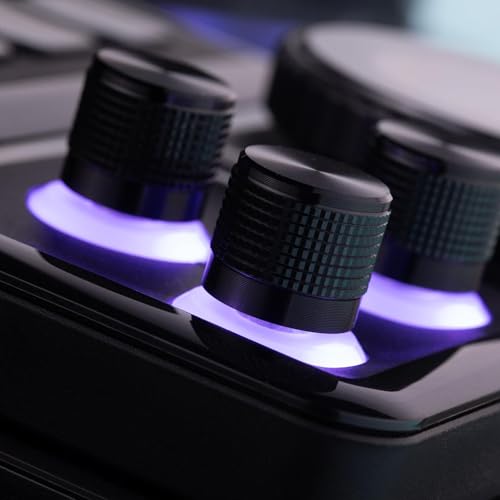 cooler master masterhub 3xknob module freeform 20 modular platform - precision control with customizable knobs and rgb leds for effortless fine-tuning of creative apps and lighting